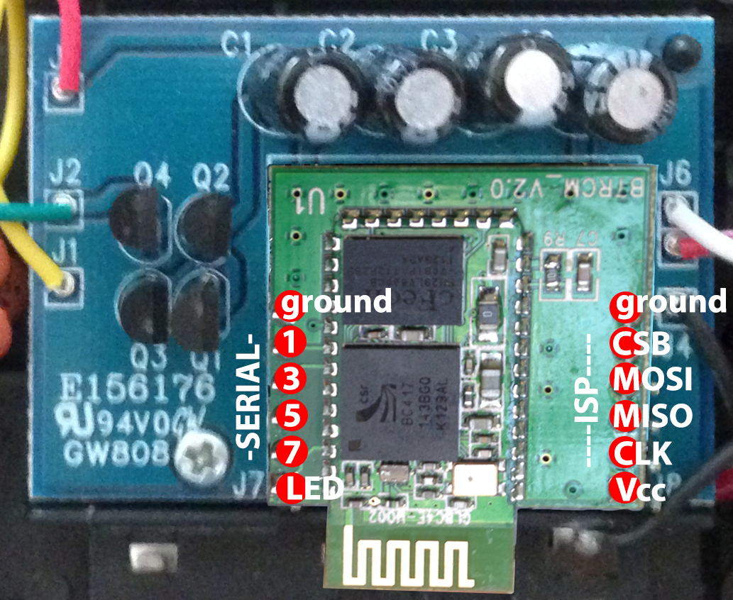 Bluetooth breakout board pins