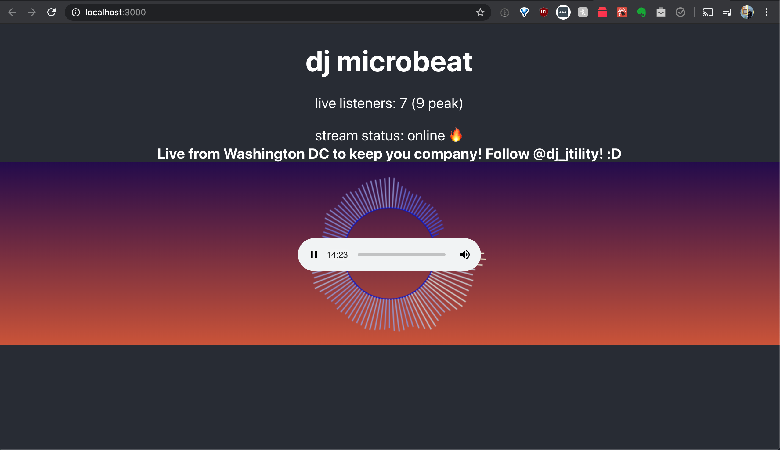 Screenshot of DJMicrobeat.com
