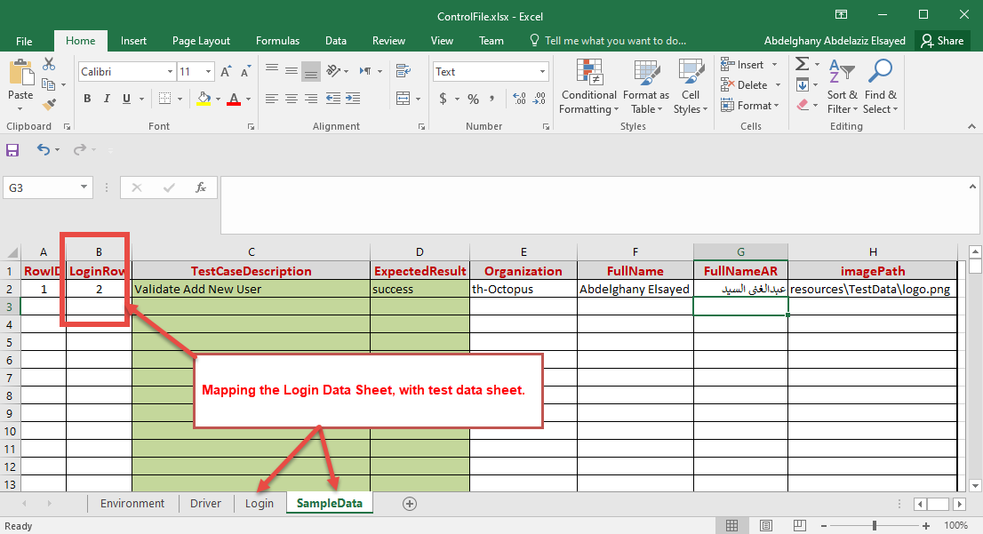 Sample Data Sheet