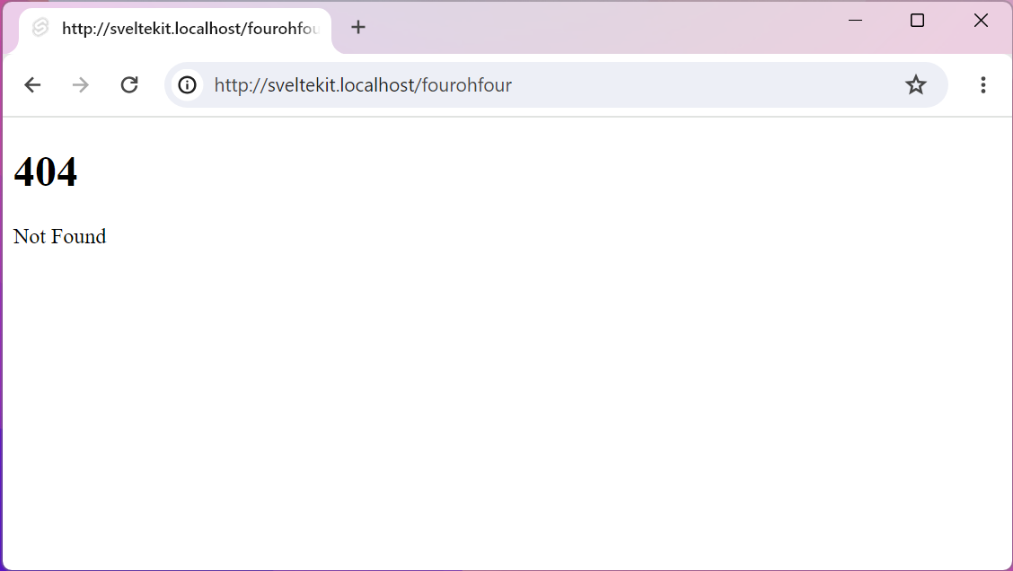 SvelteKit default 404 page