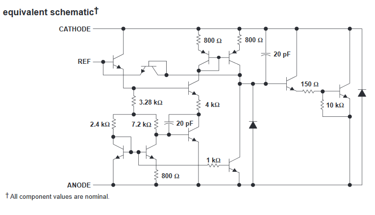 TL431 Internal Schematic