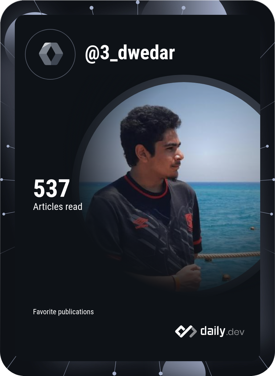 Abdelrahman Dwedar's Dev Card