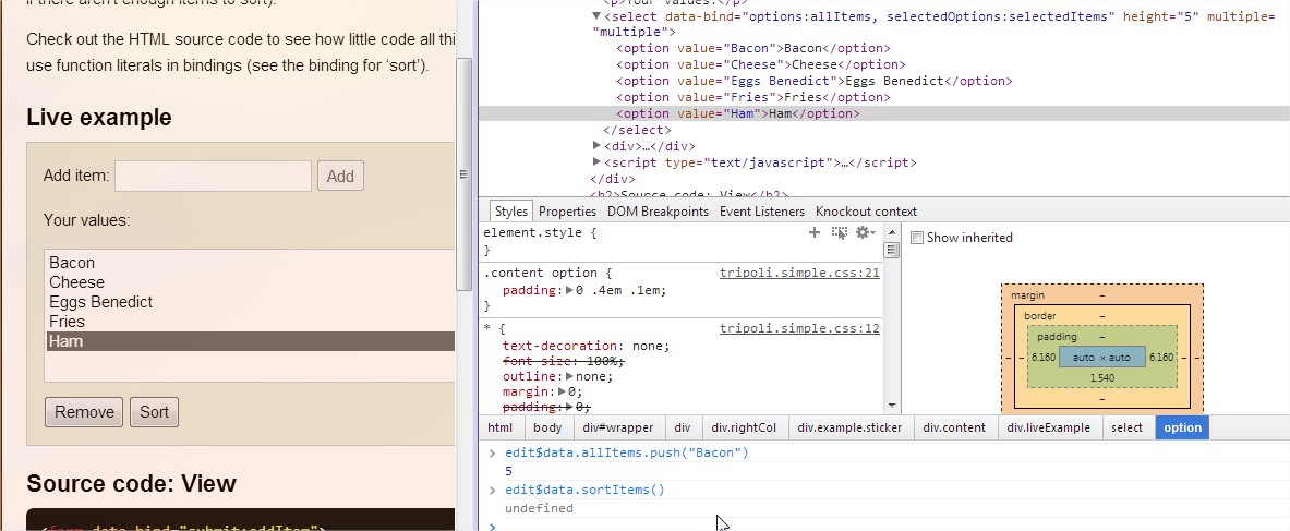 Example - editbinding