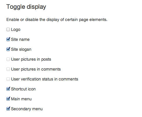 toggle display