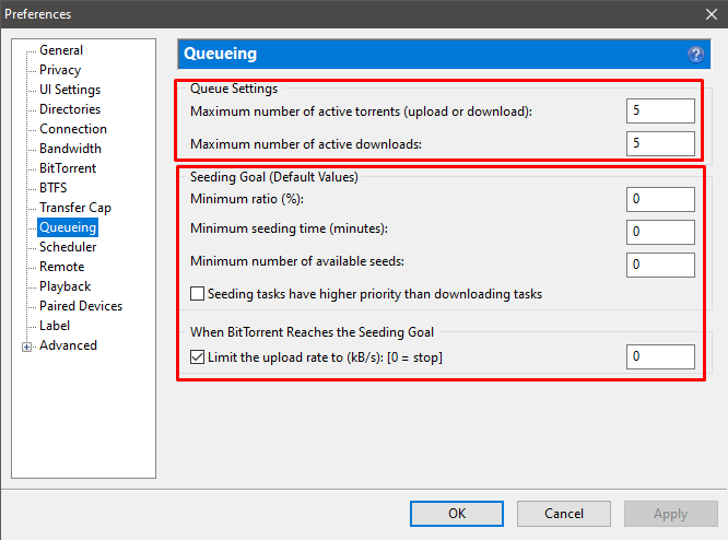 Parallel torrents and seeding disabling