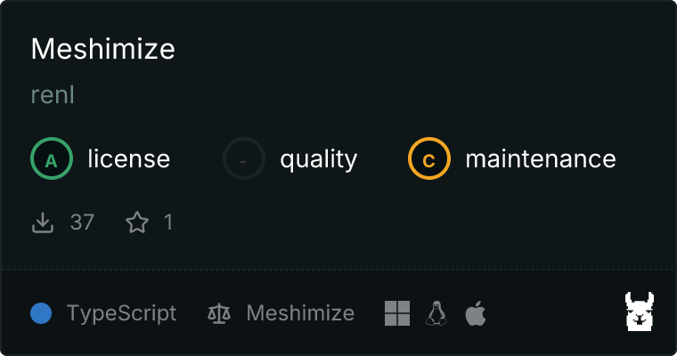 Meshimize MCP server