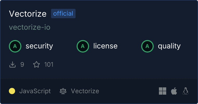 Vectorize MCP server