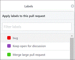 Label UI screenshot