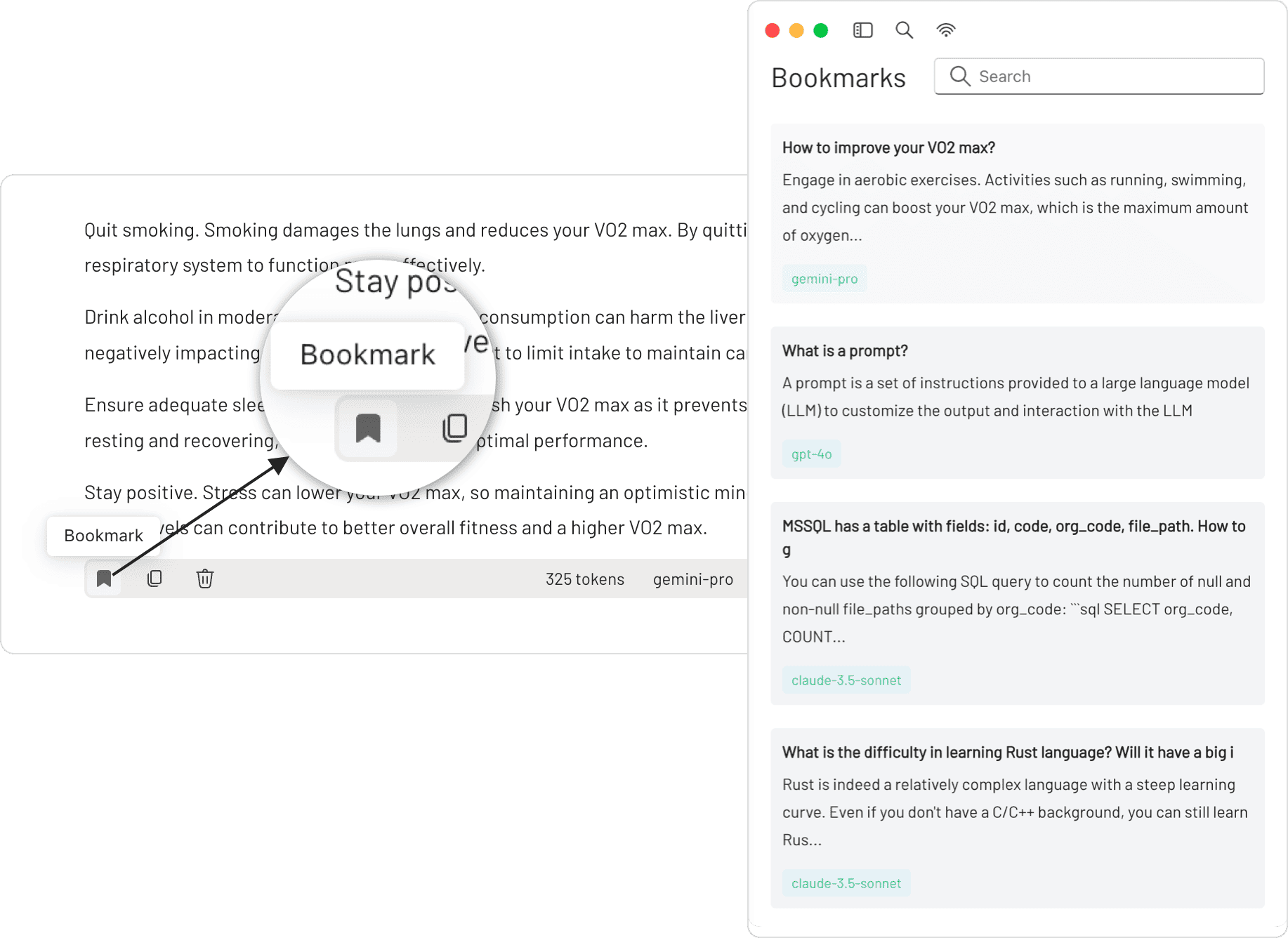 Bookmarks Screenshot