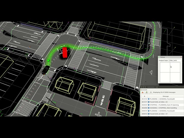 Hybrid A*, dynamically avoiding (scenario 1)