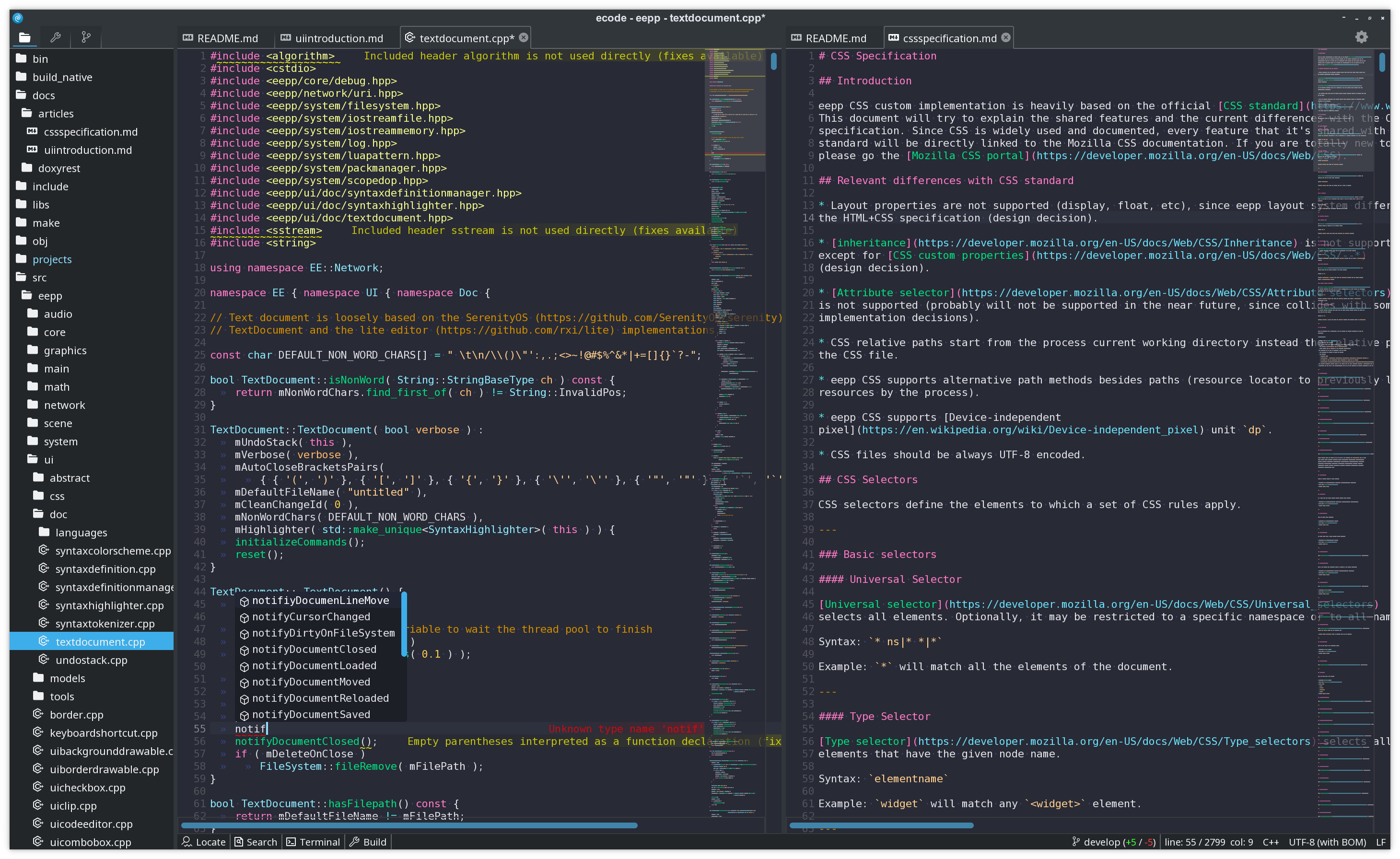 ecode - Text Editor