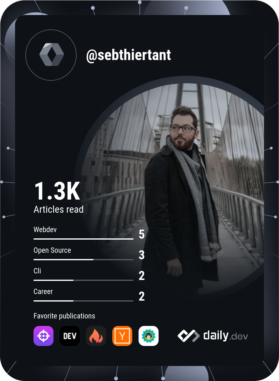 Sébastien Thiertant's Dev Card