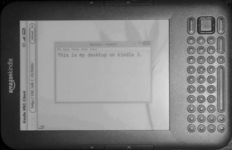 Preview of Kindle VNC Client