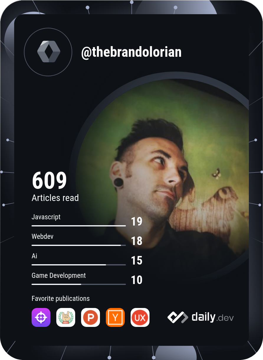 Brandon M Scrushy's Dev Card