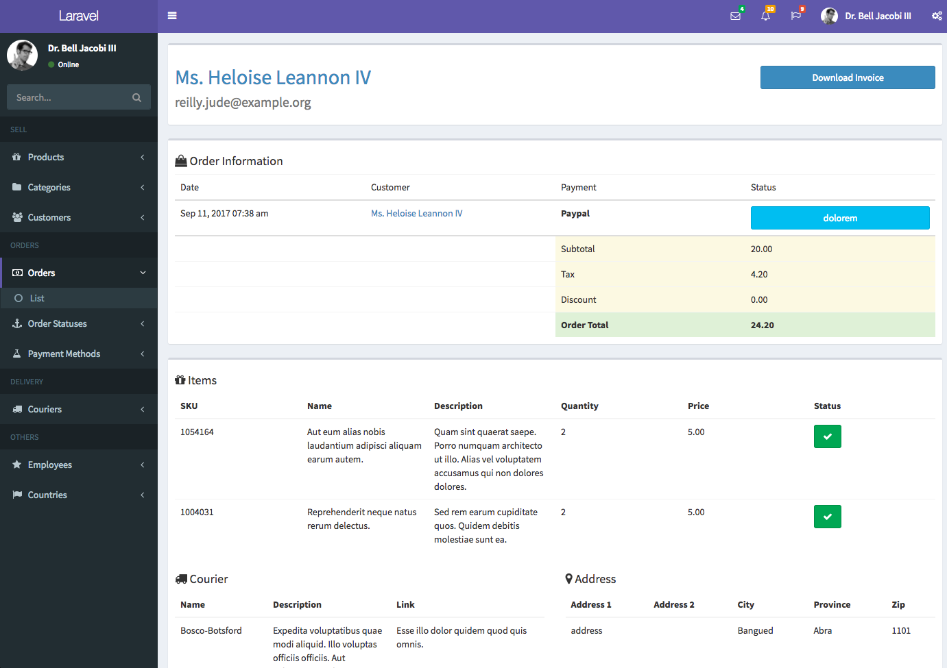 Manage Order Details