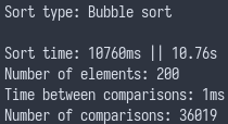 Bubble sort info