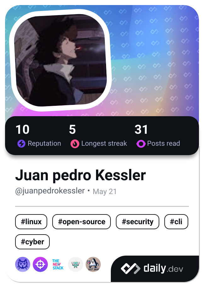 Juan pedro Kessler's Dev Card