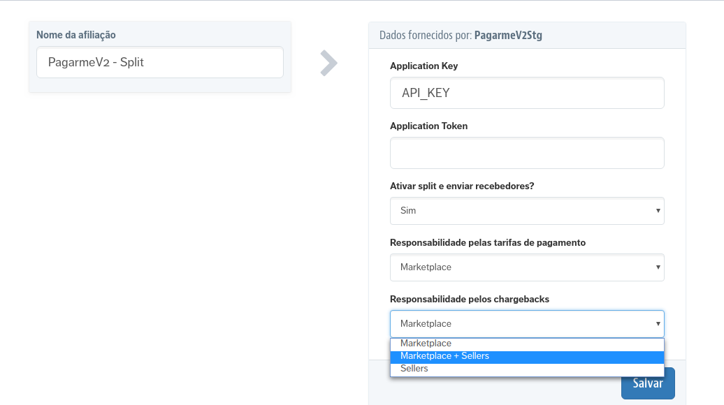 Configurando os campos no conector PagarMeV2