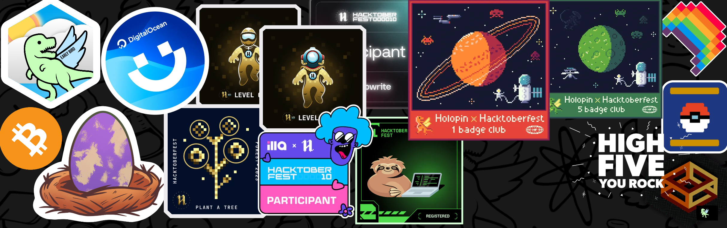 An image of @thekidpadra's Holopin badges, which is a link to view their full Holopin profile