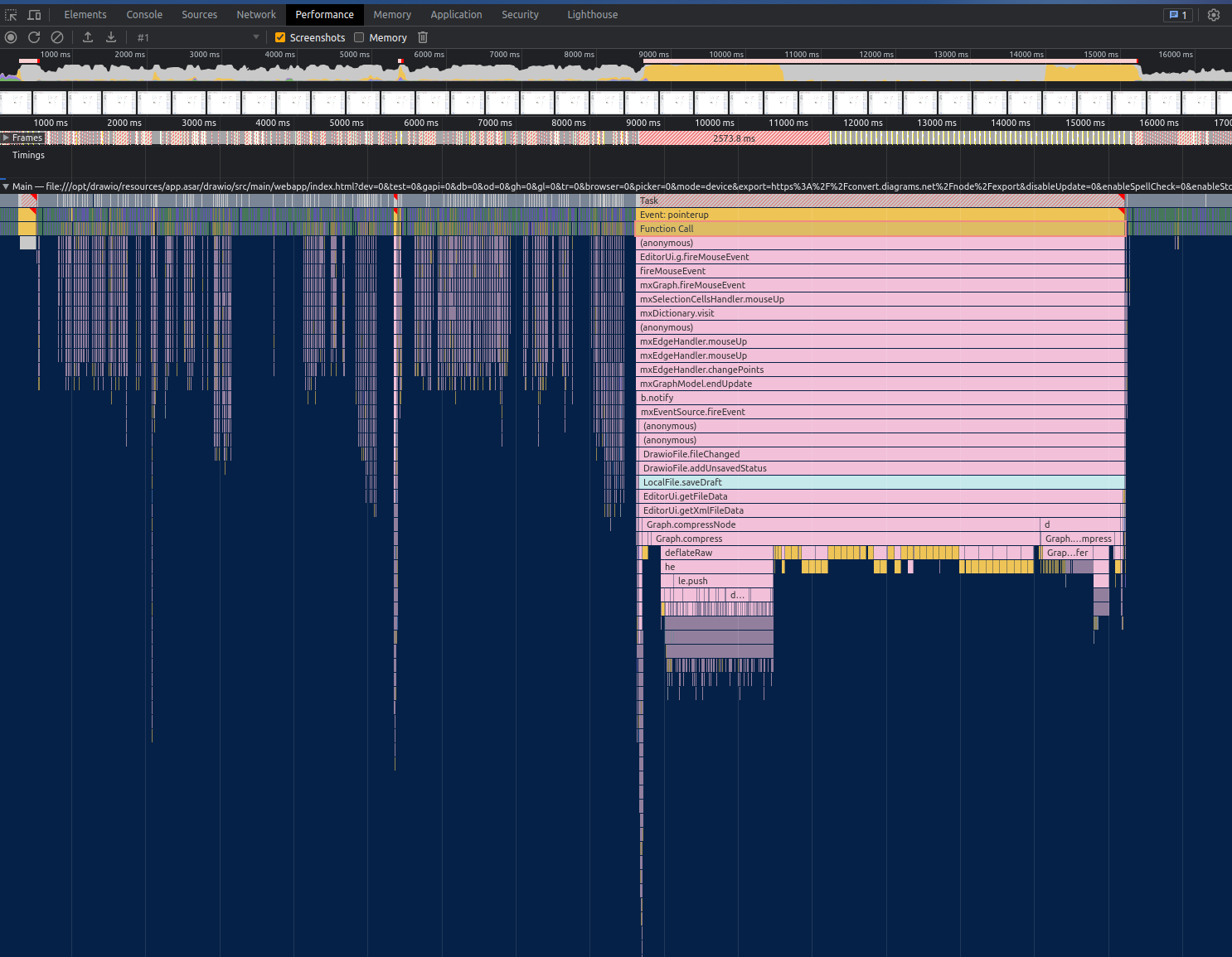 Long freezes every few seconds · Issue 1504 · jgraph/drawiodesktop