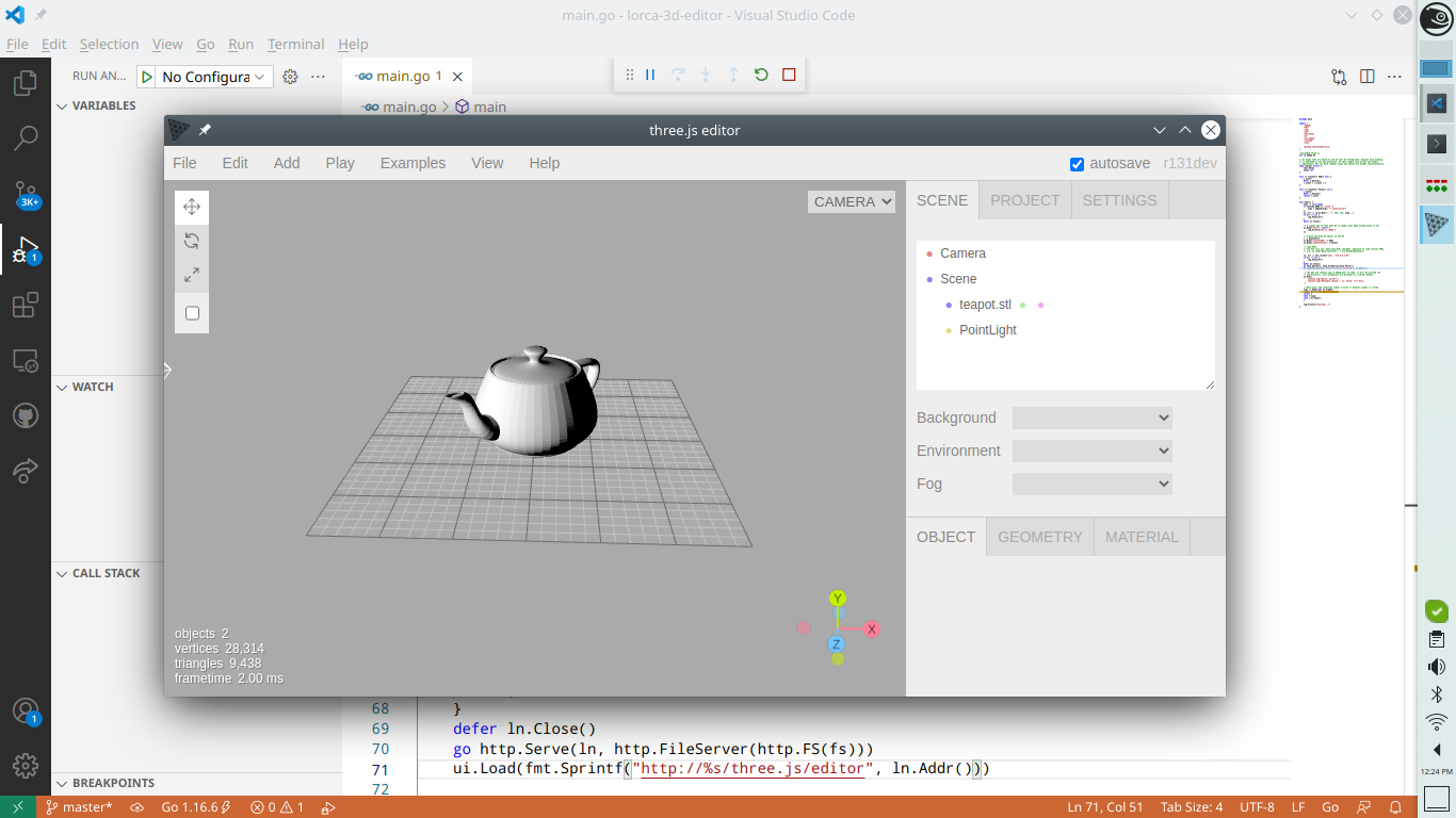 ThreeJS editor screenshot