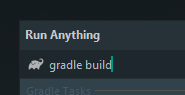 Gradle command IntelliJ UI