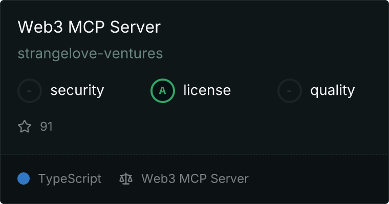 Web3 Server MCP server
