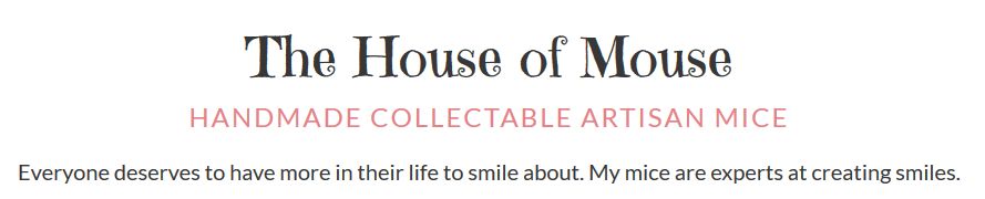 Fonts used on The House of Mouse website