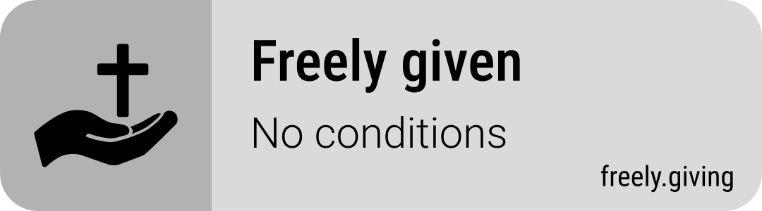 Freely given: public-domain-equivalent