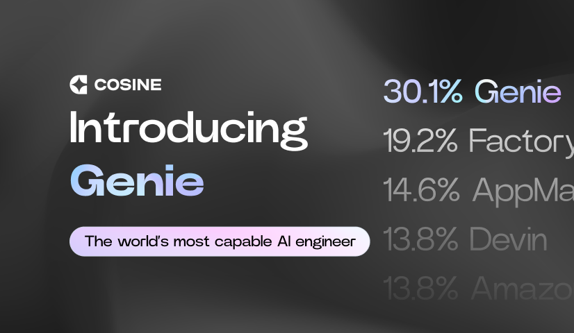 Genie is the number 1 ranked software engineering AI