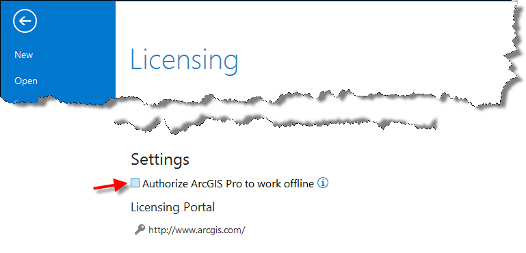 Authorize ArcGIS Pro to work offline