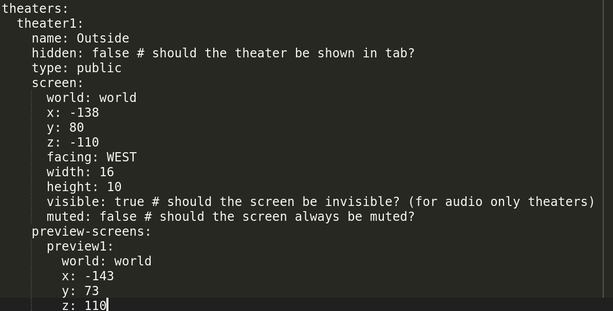 Theatre config