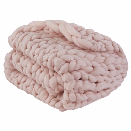 homeroots-478040-boho-chunky-knit-throw-blanket-pink-1