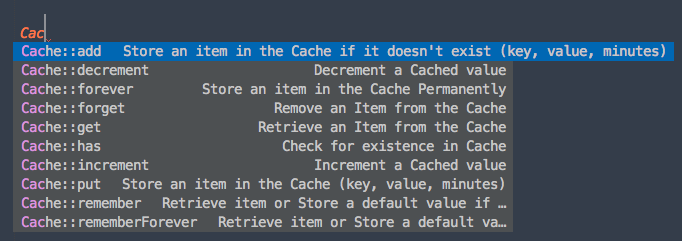 Laravel Cache Screenshot