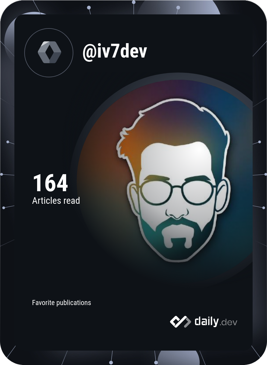 Iv7dev's Dev Card