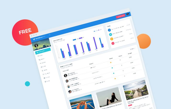 MaterialPro React Admin Free Demo Screenshot
