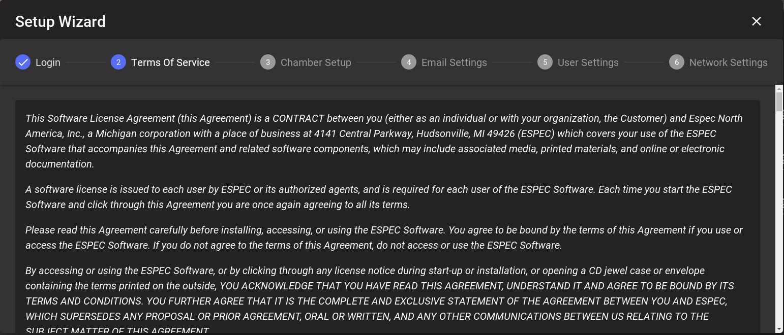 Terms of service and agreement