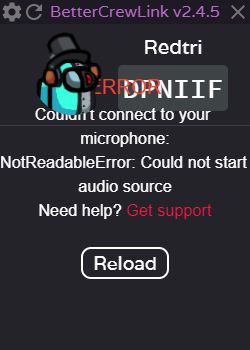 BetterCrewLink - NotReadableError