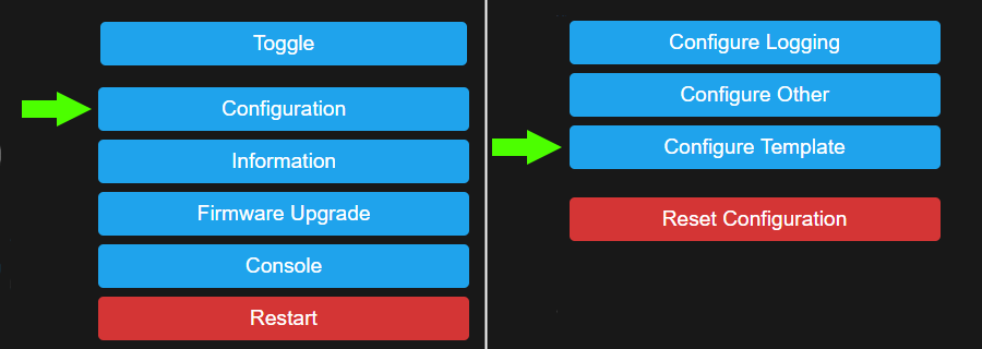 How to get to template config