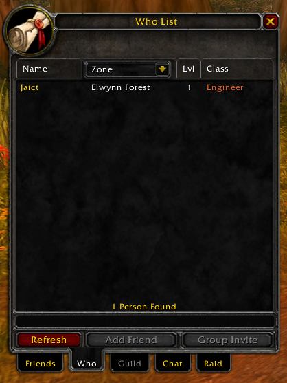 Who list in Friends Frame working with custom class