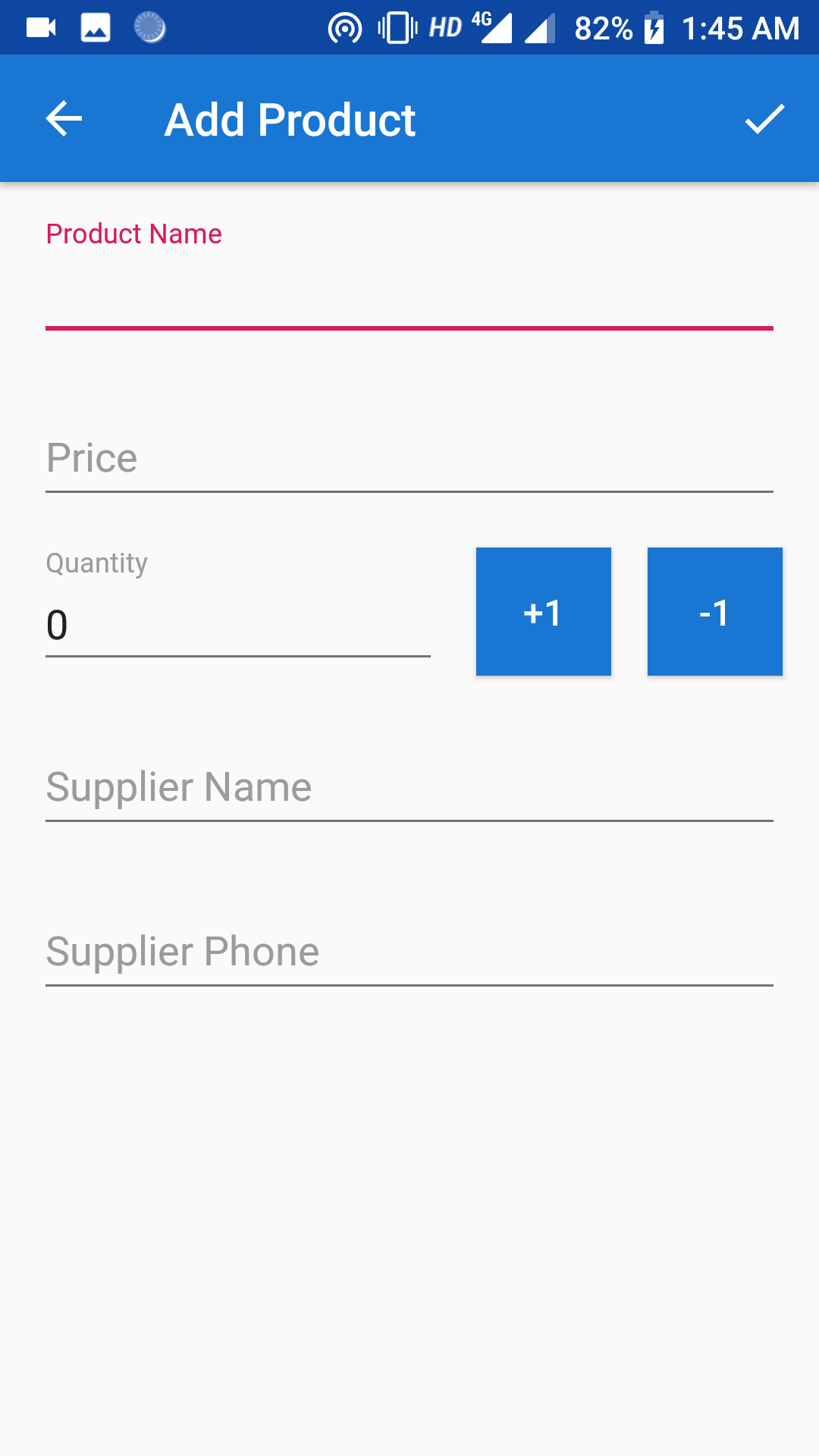 Inventry - Inventory App, Stage 2 [App Screenshot]