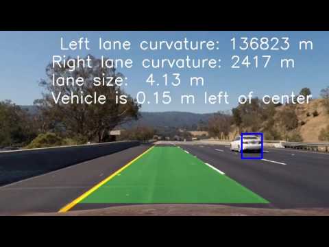Final project video with advanced lane detection and car detection