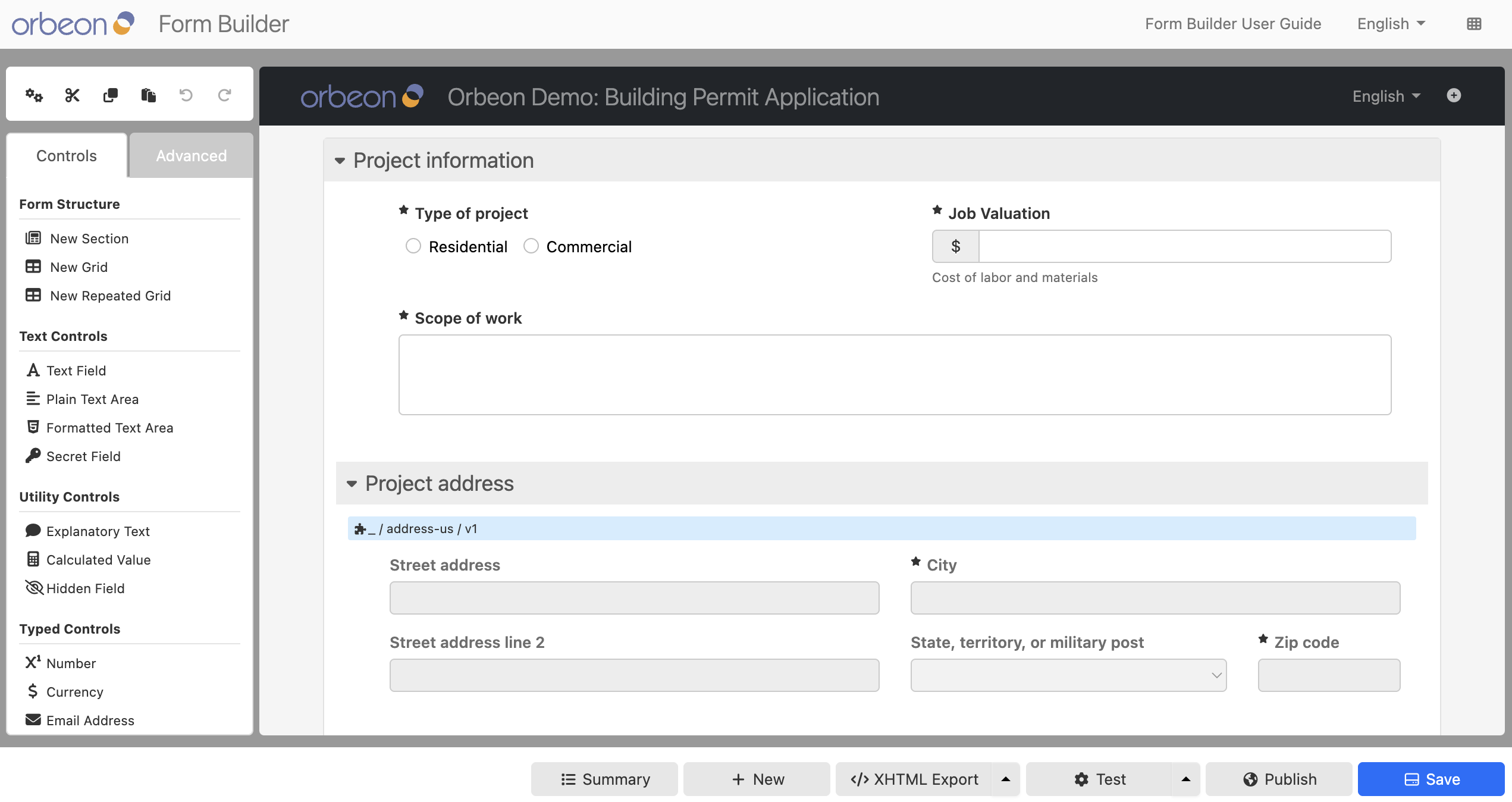 Orbeon Forms Form Builder