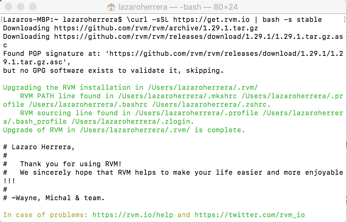 Install RVM
