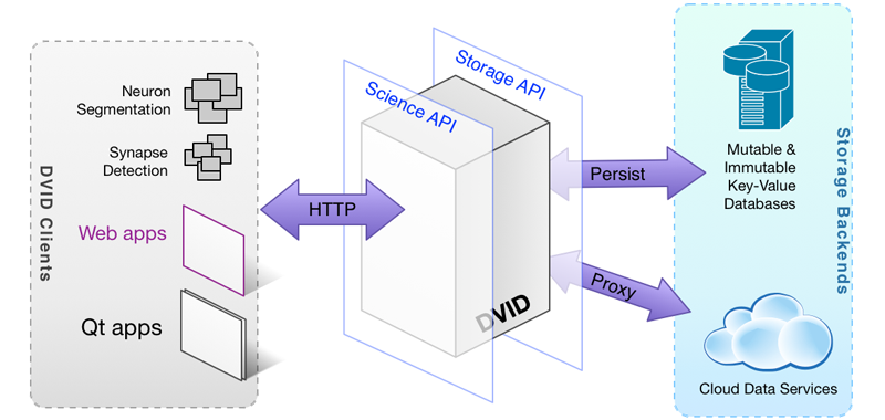 High-level architecture of DVID