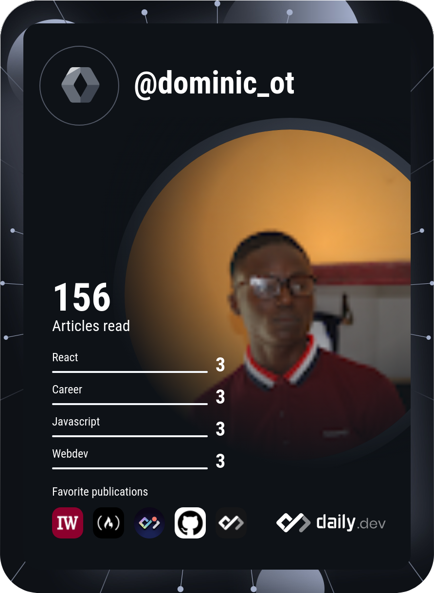 Dominic Oladapo-Tonade's Dev Card