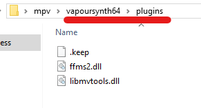 Setup vapoursynth for mpv · shinchiro/mpv-winbuild-cmake Wiki · GitHub