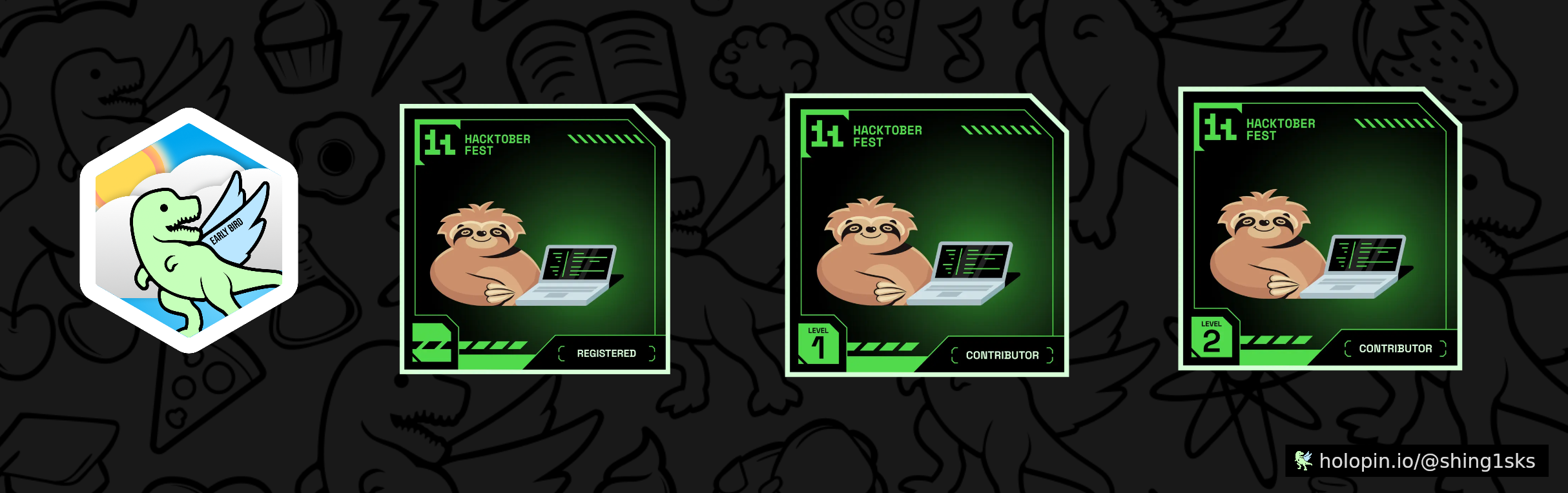 An image of @shing1sks's Holopin badges, which is a link to view their full Holopin profile