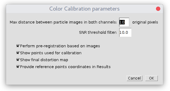 General parameters