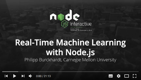 Real Time Machine Learning with Node.js at Node.js Interactive US 2016